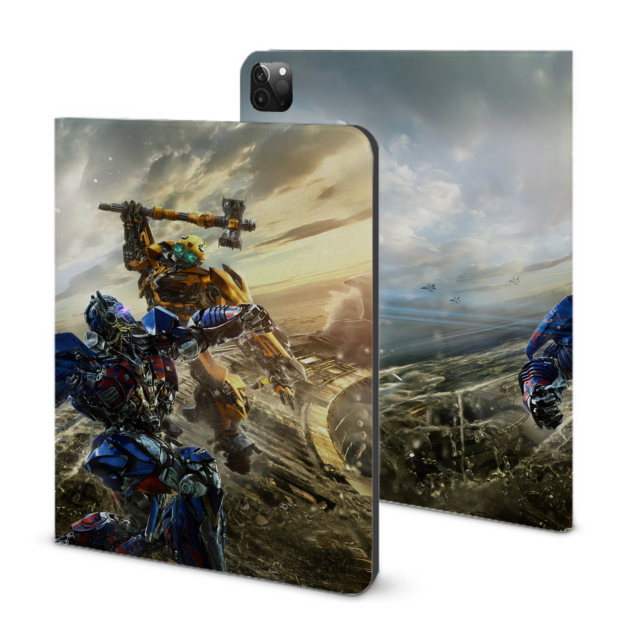 （画像用） Transformers トランスフォーマー IPadケース ペンホルダー付き ブックスタイルデザイン